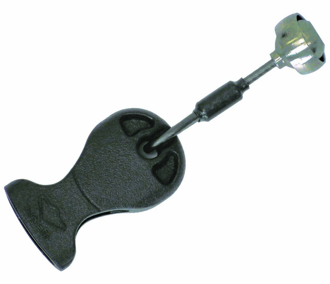 Llave de bola metálica y hebilla conectora hembra tipo B.